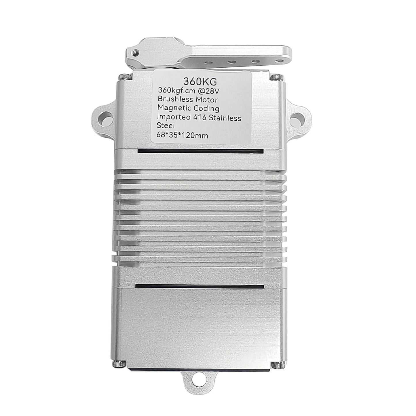 360kg High-Torque Brushless Servo Motor Stainless Steel Gears, Aluminum Alloy Case 380HV IP56 Waterproof Servo for RC Aircraft, Drones, Cars,Boats