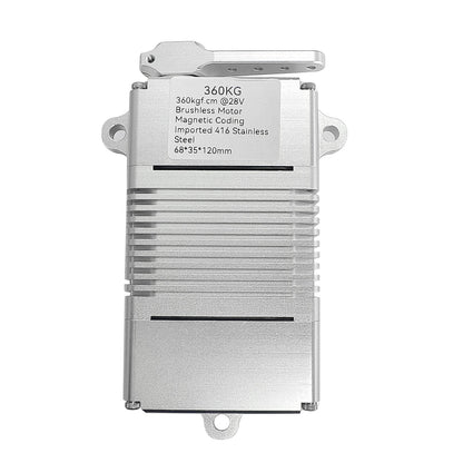 360kg High-Torque Brushless Servo Motor Stainless Steel Gears, Aluminum Alloy Case 380HV IP56 Waterproof Servo for RC Aircraft, Drones, Cars,Boats