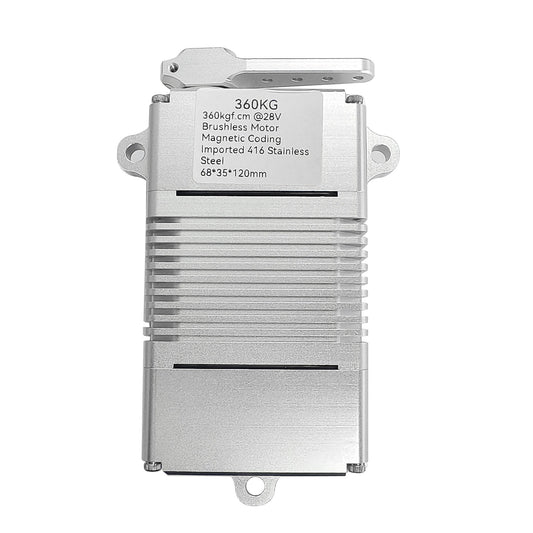360kg High-Torque Brushless Servo Motor Stainless Steel Gears, Aluminum Alloy Case 380HV IP56 Waterproof Servo for RC Aircraft, Drones, Cars,Boats