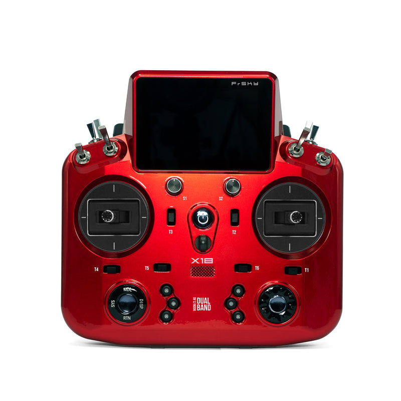 Archer Plus R8 Receiver 2.4GHz and NOBRIM Tandem X18 Remote Control with Color Touch Screen Controller for RC Model Airplane Transmitters (Blue FCC) (Remote Control (red) with Receivers 2.4GHz)