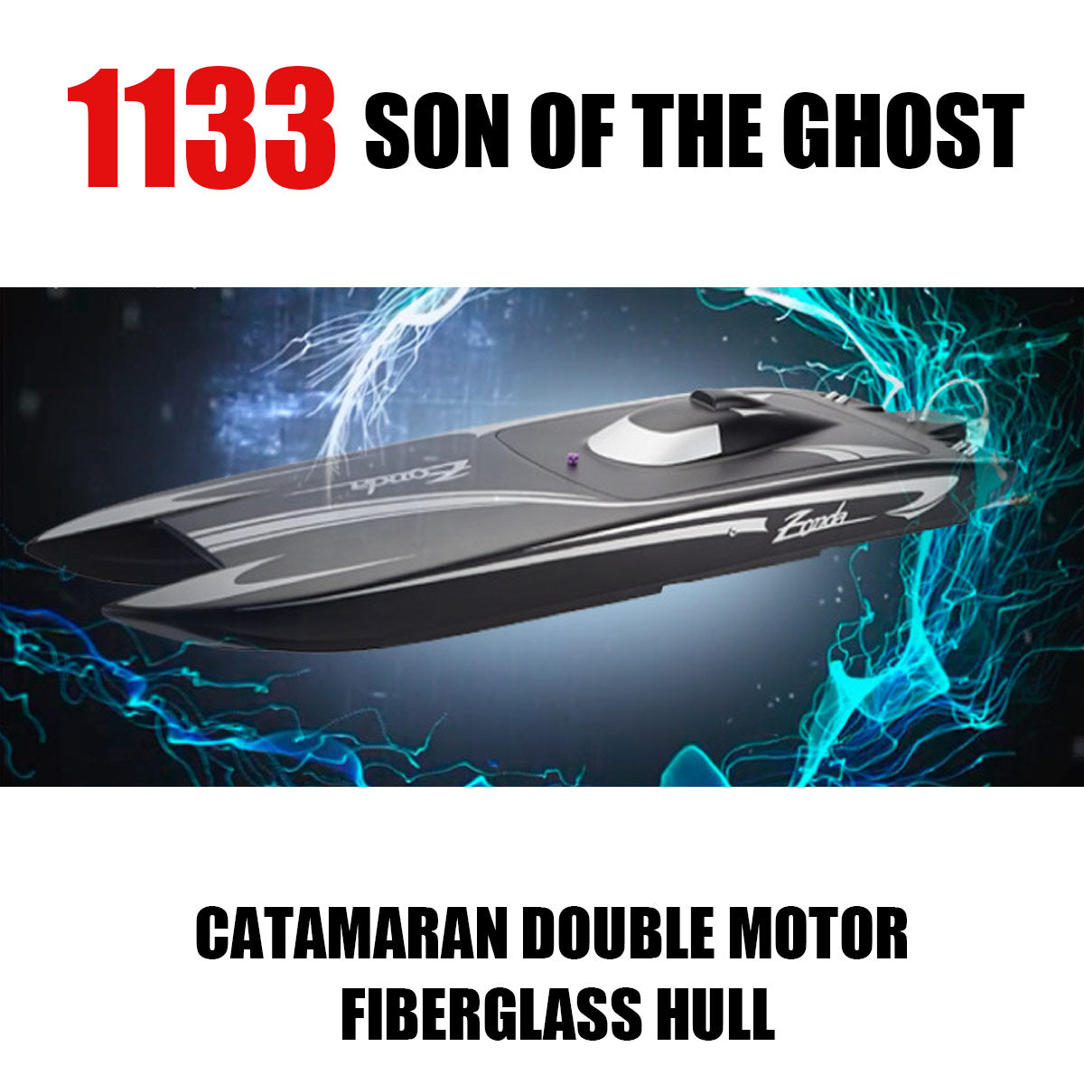 TFL-1133 Zonda CAT RC Electric Boat Carbon Fiber Version Twin Motor Remote Control Ship Model Toy Parts