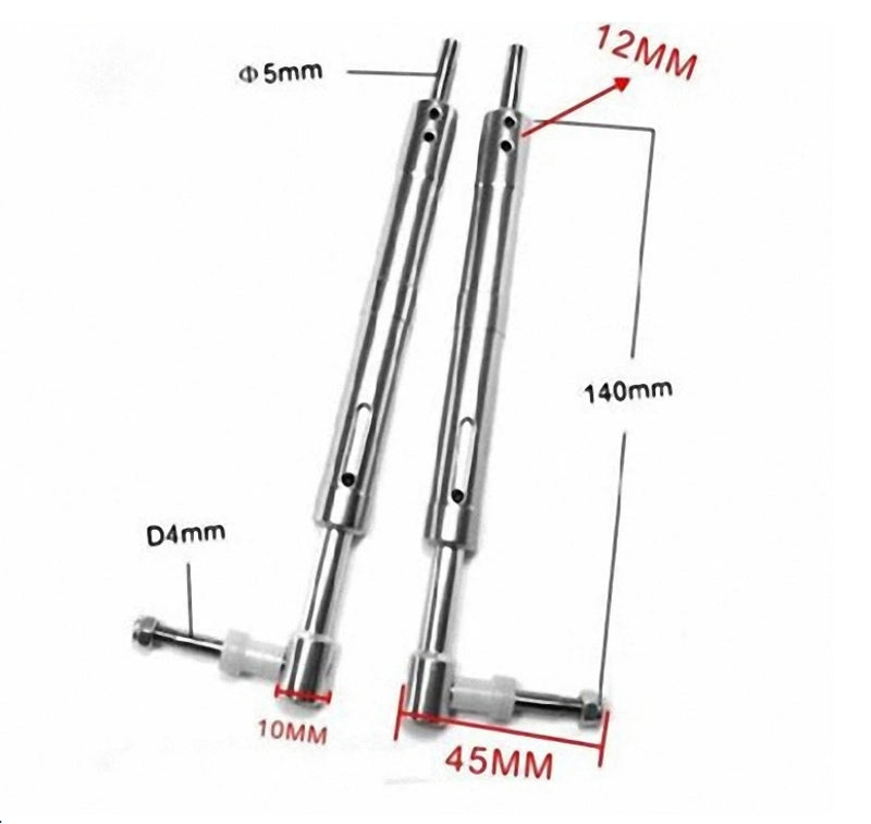 RC Airplane Accessory Metal Anti Vibration Landing Gear for 4-6 KG Airplane 5x4mmx140mm