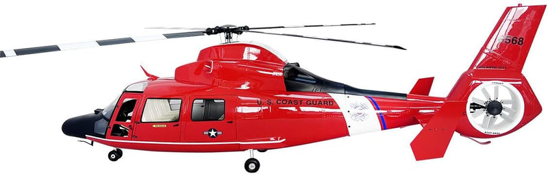 800 Size RC Helicopter Fuselage AS-365 Dolphin Ecureuil Airzermatt Painting Fuselage with Mechanics