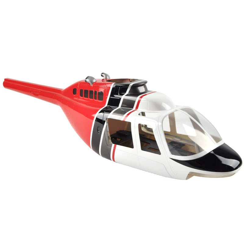 470 Size B206 Helicopter Fuselage RC Copter Glassfiber Case RC Model Pre-Painted Fuselage 470 Size Red Black White Painting