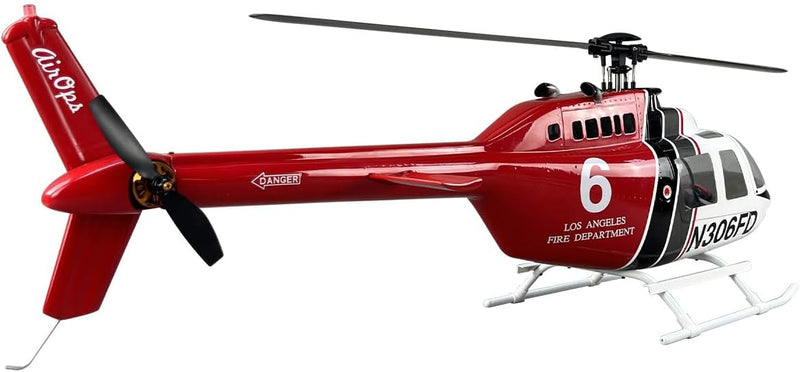 RC Helicopter Bell-206-V2 470-Class Model, 2.4G 6CH Remote Control Electric Aircraft for Beginner