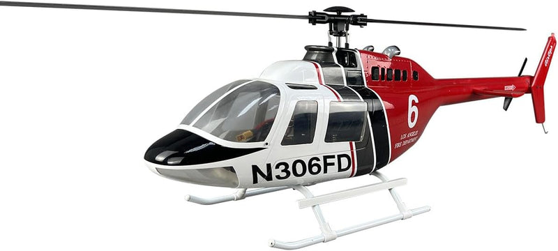 RC Helicopter Bell-206-V2 470-Class Model, 2.4G 6CH Remote Control Electric Aircraft for Beginner