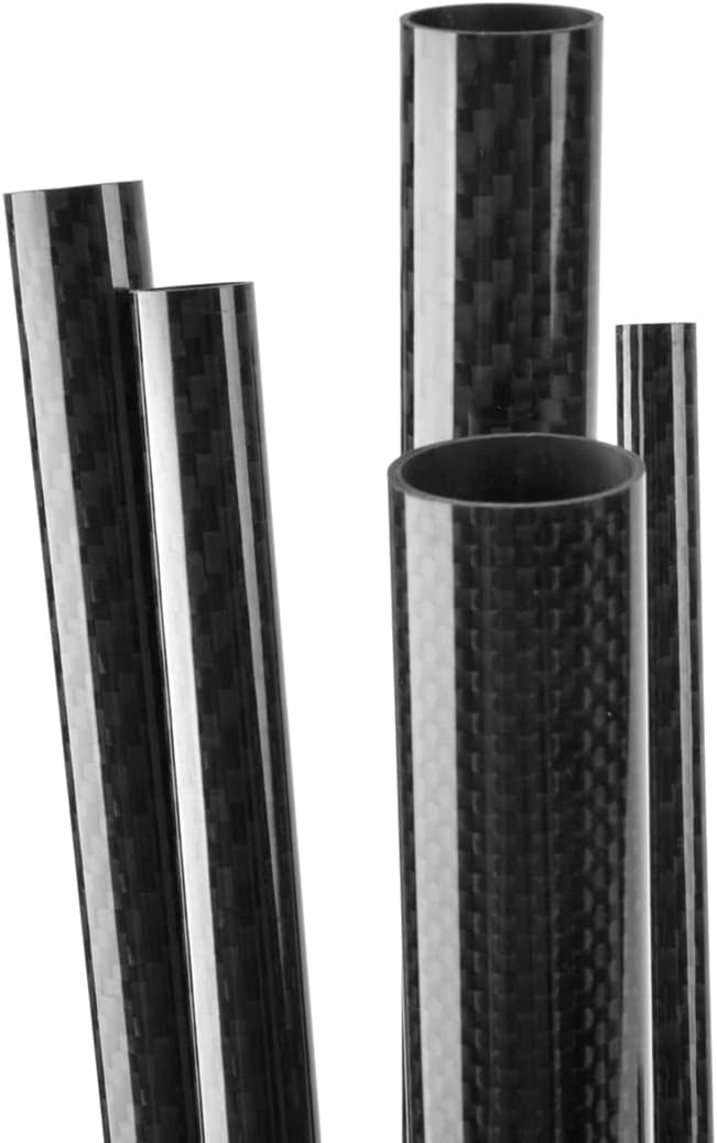 PurAr 1pcs Black Twill Carbon Fiber Tube Diameter 5mm 7mm 9mm 11mm 13mm 15mm 17mm 19mm 21mm 23mm 25mm 27mm Length 500mm 3 Fibra de carbono (5mm)