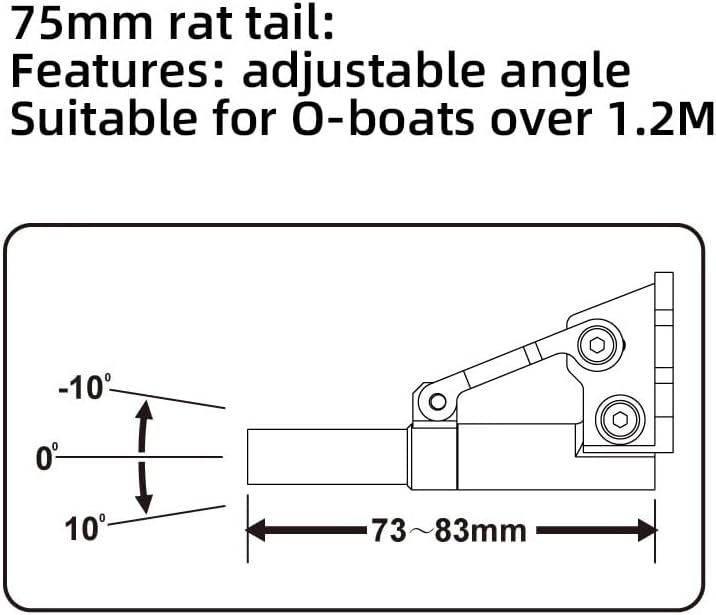 4.76mm Hole Long Mouse Tail Shaft Brace Shaft Bracket for TFL Brushless Electric Boat Dual Motor Methanol Boat Son of Ghost (75mm Silver)
