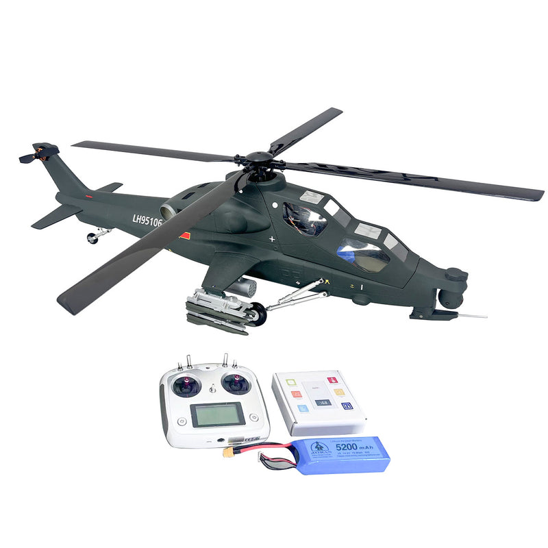 RC Helicopter 470 Size 4-Blade CAIC Z-10 Attack Helicopter Fiery Thunderbol Remote Control Helicopter Scale Aircraft Model