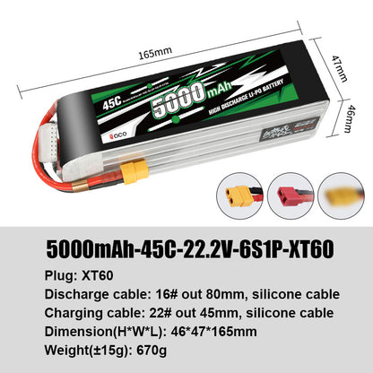 Grepow Lithium Polymer Battery ACE RC Aircraft Higher Capacity for ACE RC Aircraft
