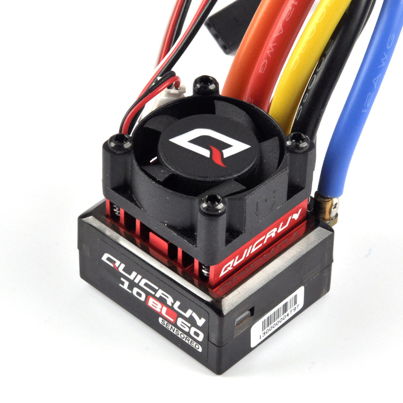 HobbyWine QuicRun -10BL60 Brushless Electronic Speed Controller ESC Fan FAN-MP3010SH-7.4V Suitable for RC cars