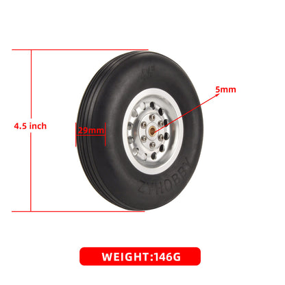Wheels Rubber Wheels Durable Wheels Aluminum inner core for RC Plane 1.75~6inch to Pick 1Pair