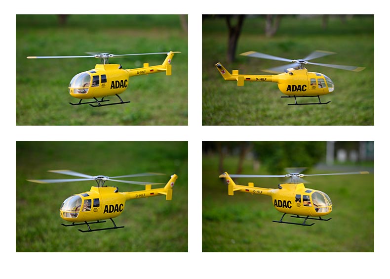 Flywing RTF BO105 470 V3 ADAC 10CH RC Helicopter With ACE Flight Control