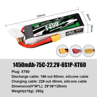 Gres Ace Lithium Polymer Battery for RC Model Aircraft Helicopter