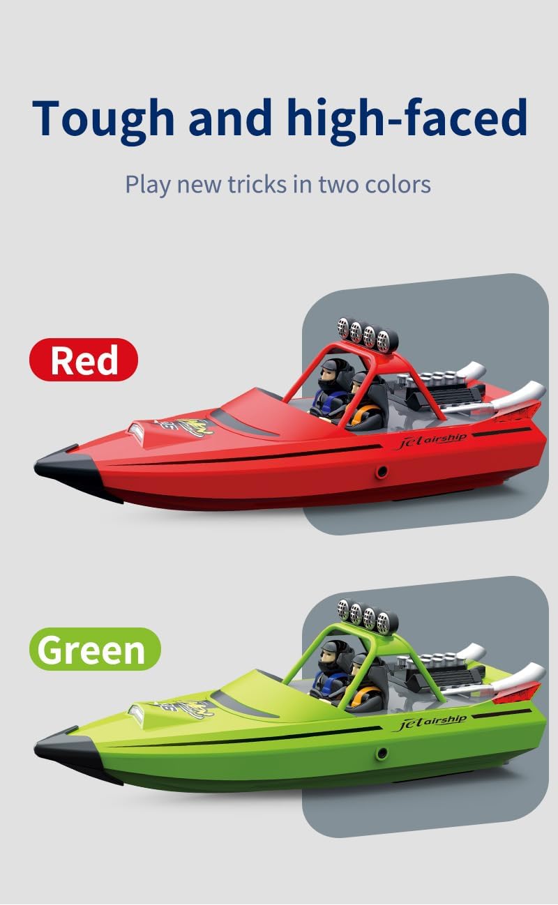 RC Boat 2.4Ghz Remote Control Boat High-speed Turbojet Speedboat Toy Boat Model for Lake and Pool