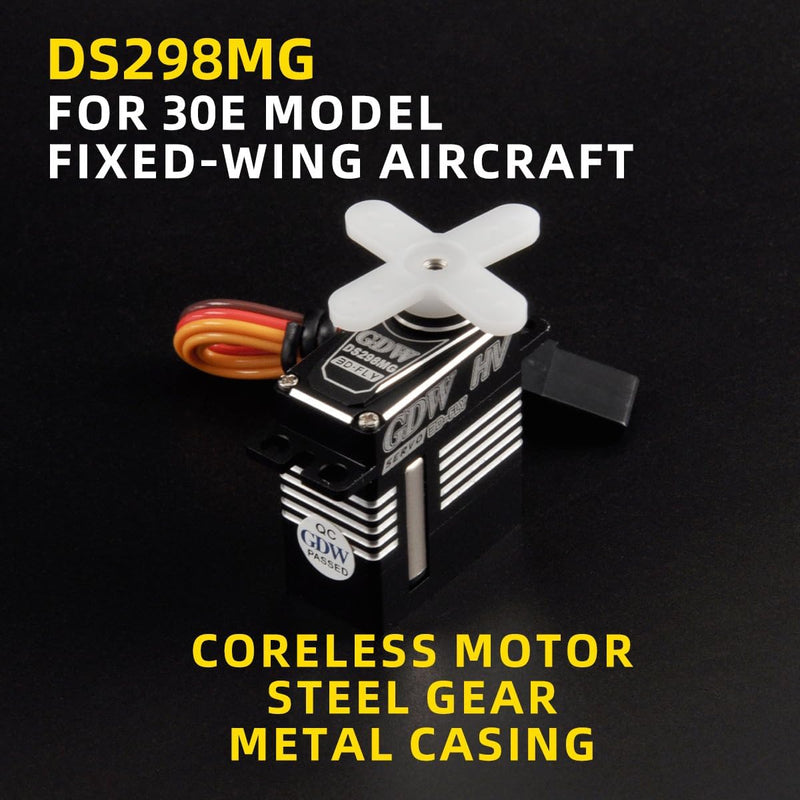 PurAr GDW DS298MG 9.1KG Torque Steel Gear 30E Fixed Wing turbojet Glider Micro Digital servo