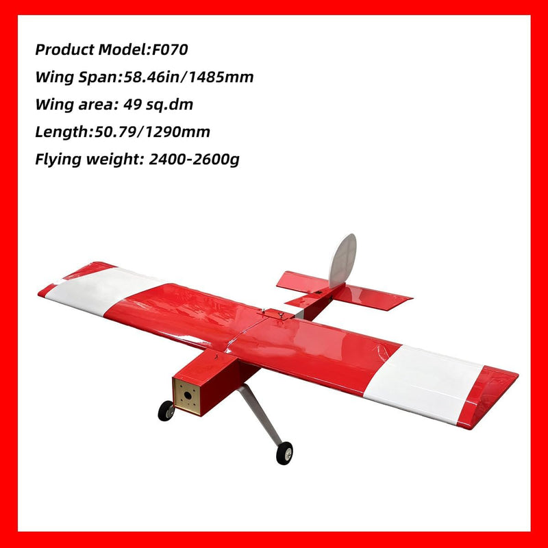 Stick 46 Wingspan 58inch Fixed Wing Plane Balsa Wood Gasoline RC Model Airplane-ARF Version (Red)