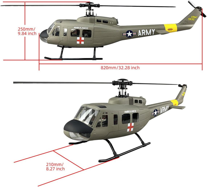 RC Helicopter Roban 470 Size UH-1D RC Helicopter Model 2.4G GPS Electric Airplane Heli