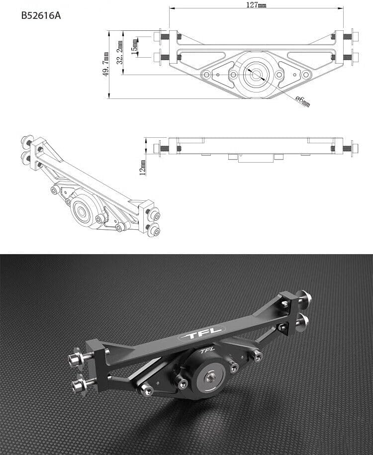 PurAr TFL Thrust Kit Aluminum Thrust Assembly for RC Model Racing Boats