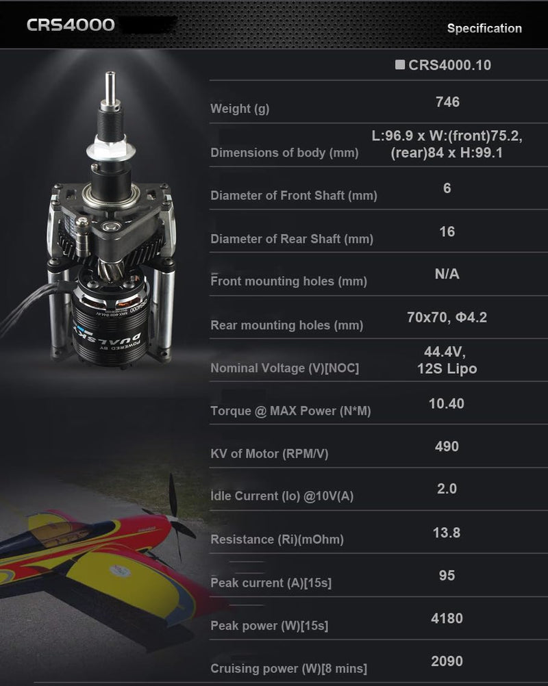 Model Airplane Parts Dual Sky Motor Series CRS4000