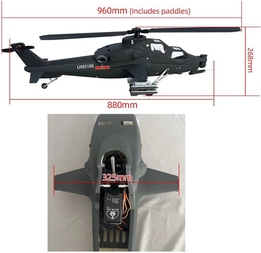 Roban RC Helicopter Z10 Armed Helicopter 470 Size Like Real Shell Auto Return GPS Scale Helicopter