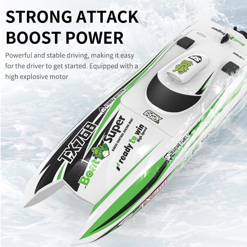 RC Boat 2.4Ghz Remote Control Boat Toy Boat Model for Lake and Pool TX768 high-speed Turbojet Boat