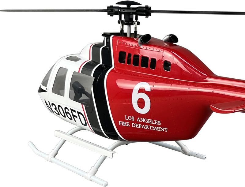 RC Helicopter Bell-206-V2 470-Class Model, 2.4G 6CH Remote Control Electric Aircraft for Beginner