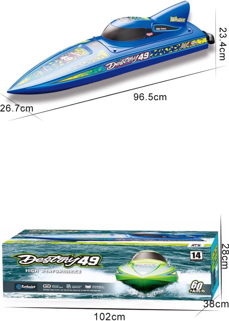 RC Boat Model for Lake and Pool TX949 High-speed Turbojet Model Boat