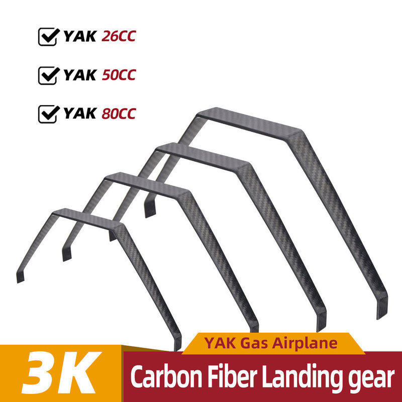 3K Carbon Fiber Landing Gear for YAK 26cc-35cc / 50cc / 80cc