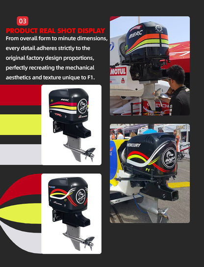 TFL Outboard Drive System with Prop motor shaft hatch for RC Model F1 Boat