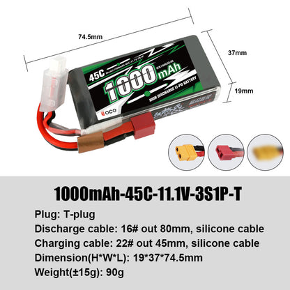 Grepow Lithium Polymer Battery ACE RC Aircraft Higher Capacity for ACE RC Aircraft