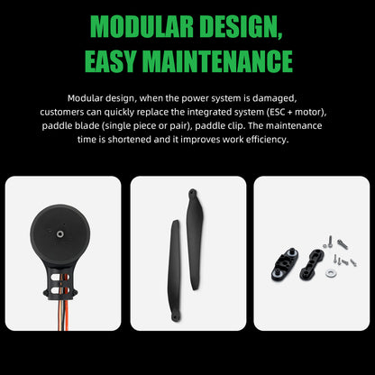 4PCS X8 Power System 15KG Thrust 100KV Motor+ESC+30"Prop For Agriculture Drone