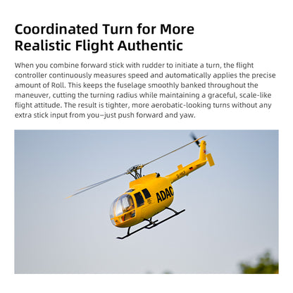 Flywing RTF BO105 470 V3 ADAC 10CH RC Helicopter With ACE Flight Control