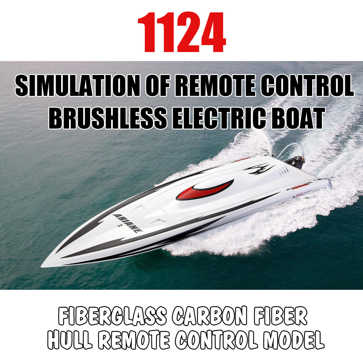 TFL Hobby Model 1124 Ariane High Configuration Fiberglass RC Electric Boat
