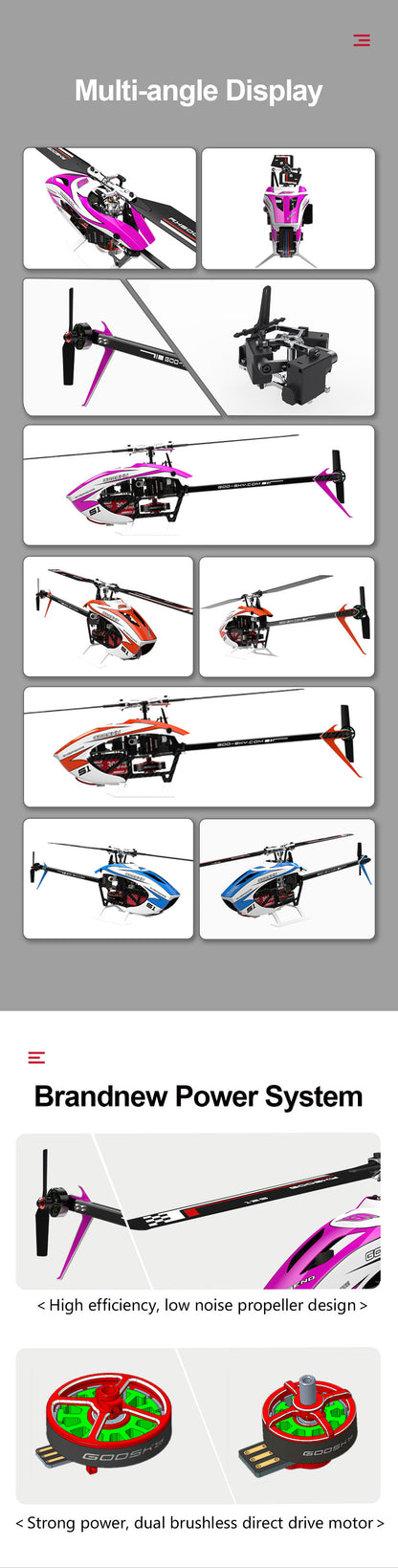 RC Helicopter goosky S1 Dual Brushless Direct Drive 3D with Carbon Fiber Frame GPS Flight Control System RTF