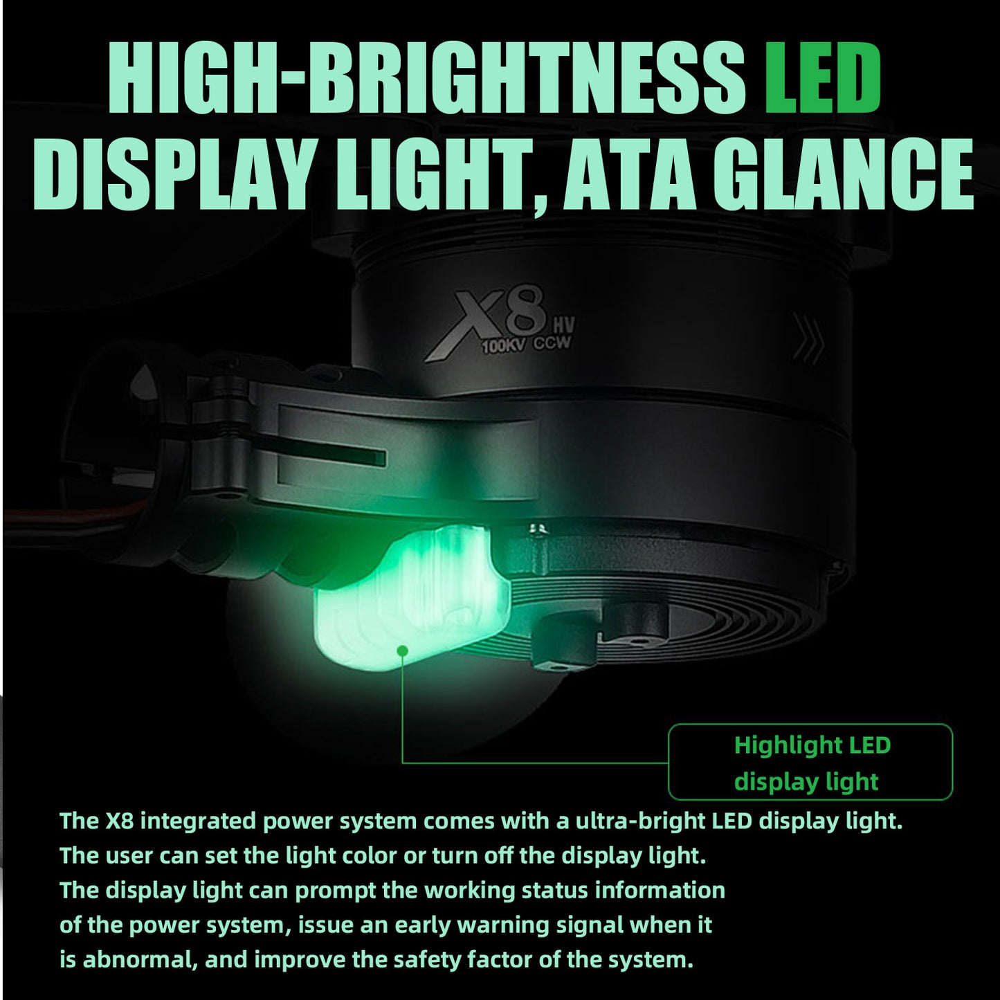 4PCS X8 Power System 15KG Thrust 100KV Motor+ESC+30"Prop For Agriculture Drone