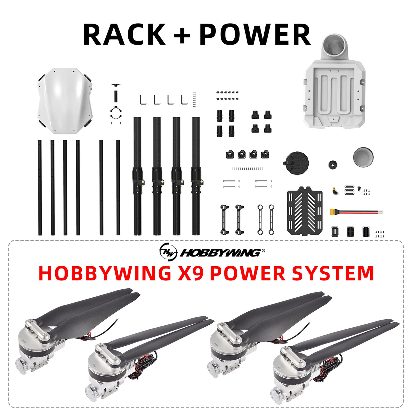 16L 4EV Agricultural Spraying Drone UAV Frame With Hobbywing X9 Power System