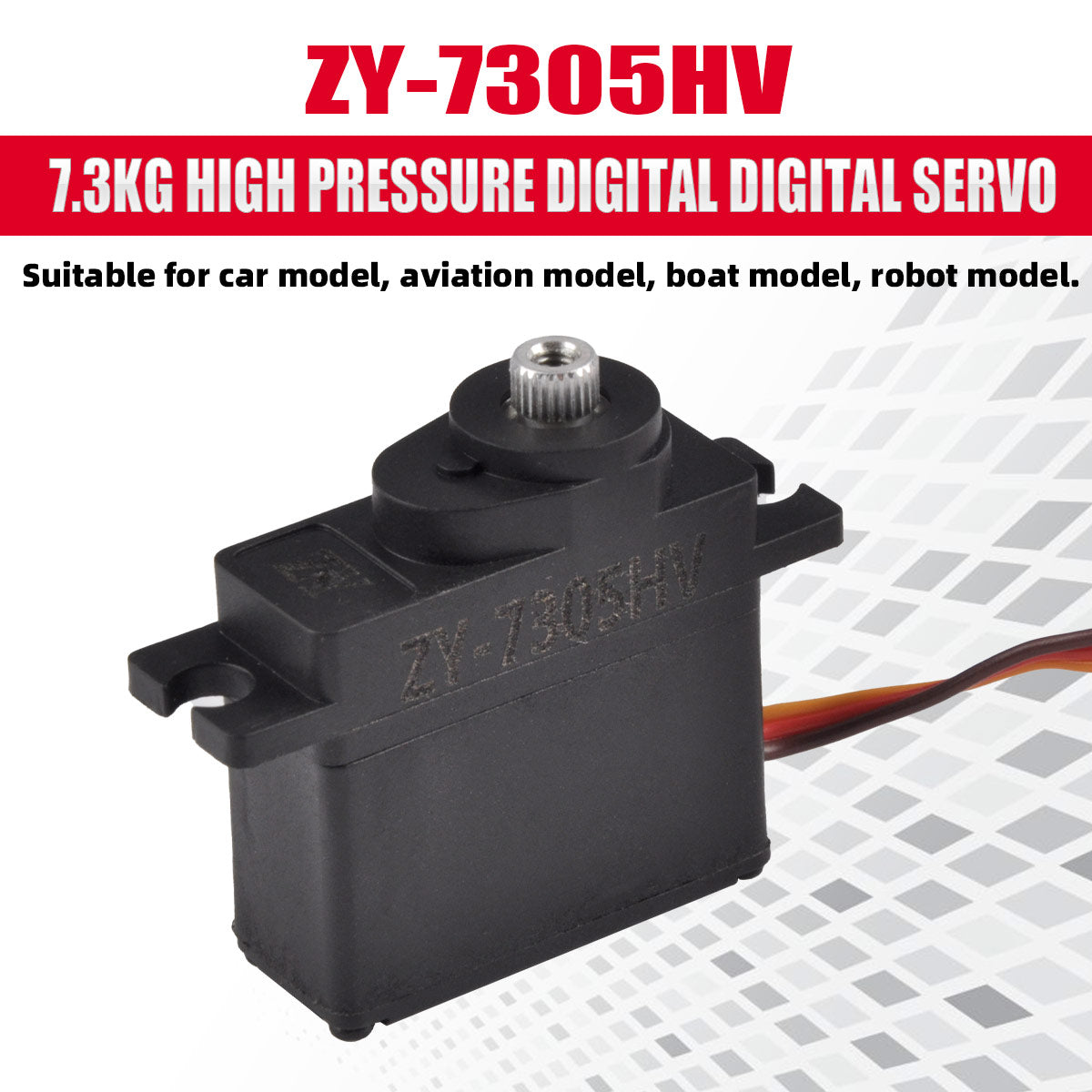 ZYHOBBY  Digital Servo ZY-7305HV 7.3KG High pressure Aluminium Digital Servo