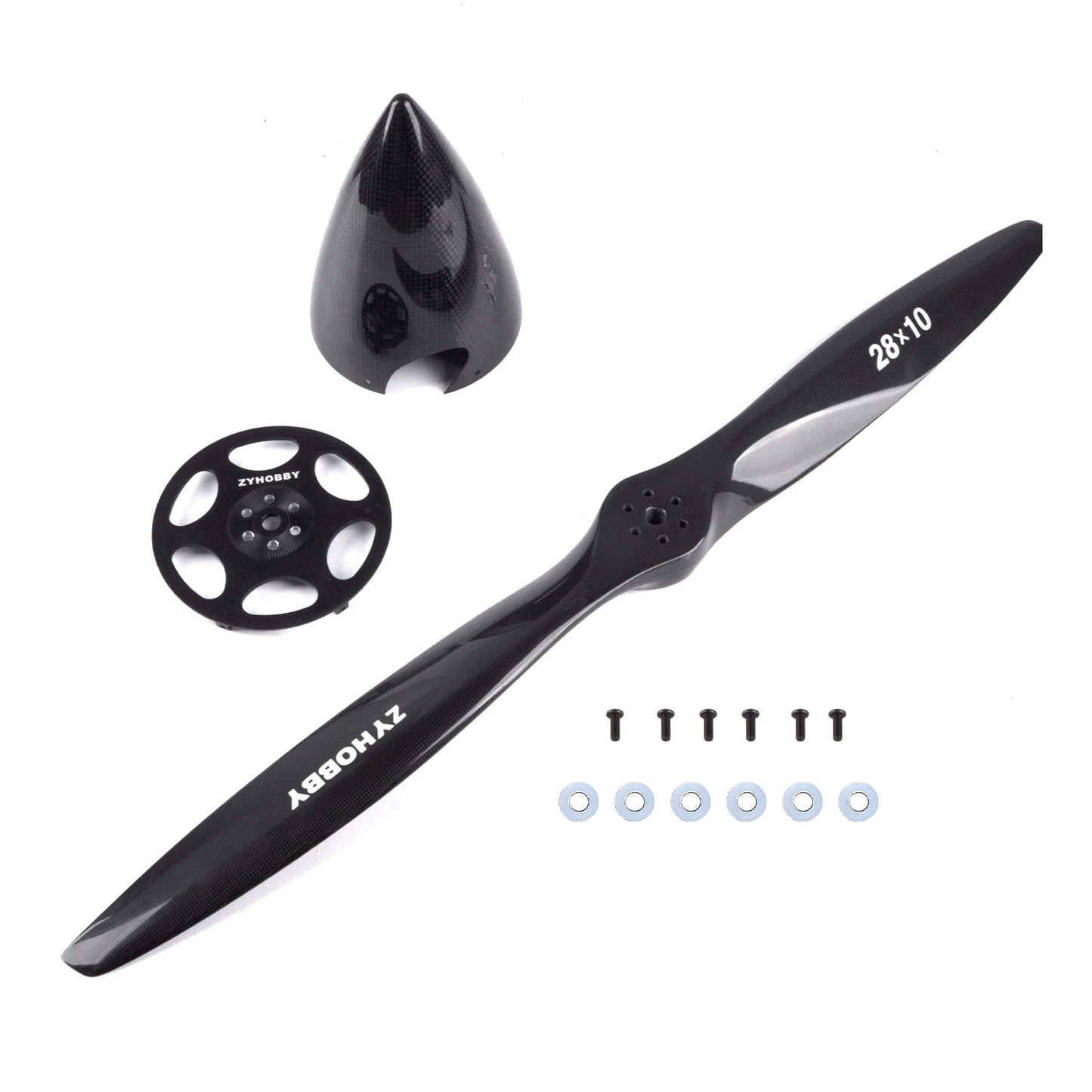 28x10in Carbon fiber Propeller CW with 5in Spinner for DLE120/DLE130/GP123/DA120