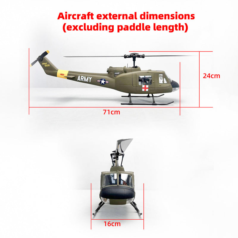 Roban 450size UH-1D Heilcopter RC Heilcopter GPS Mode X1 Flight Control System LED Lighting System RTF Version