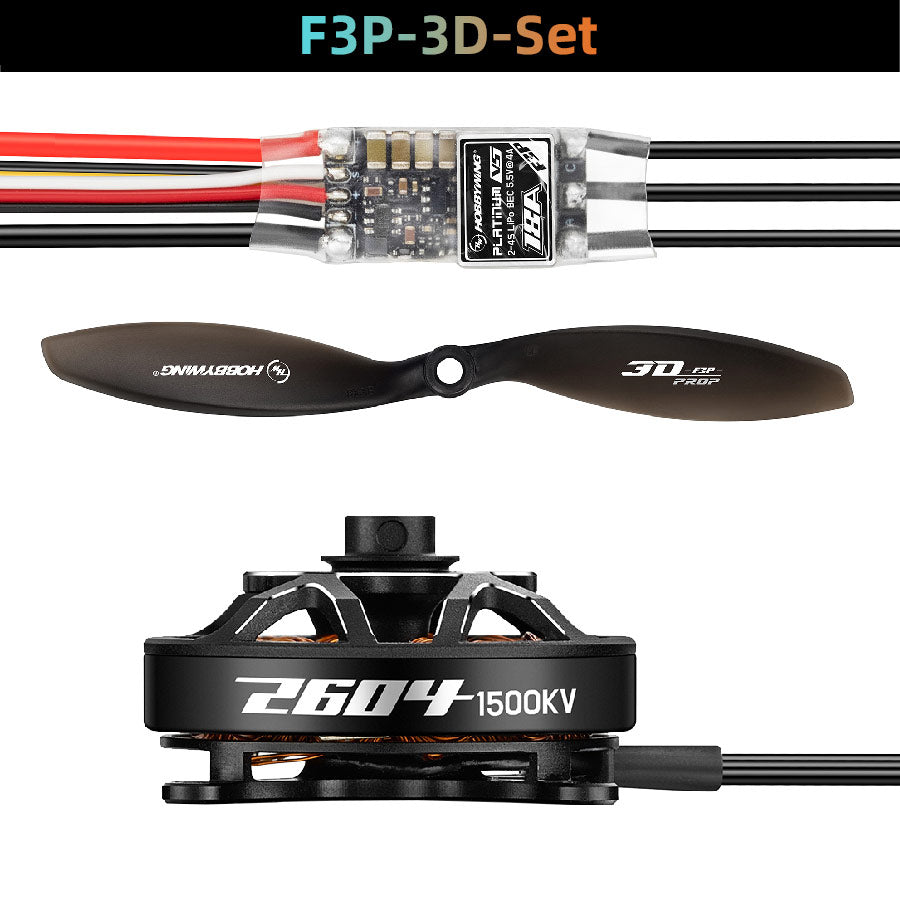 F3P Fixed Wing Motor 1500KV Power with 3D Carbon Fiber Propeller Suitable for RC Plane Models
