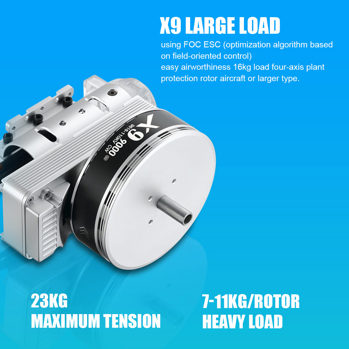 15KG Payload Training Machine Drone Frame UAV Frame With Hobbywing X9 Power System