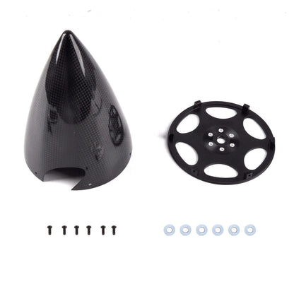 1pc 5inch Carbon Fiber Spinner w/ Alu Black Plate for DLE120/DLE130/GP123/DA120