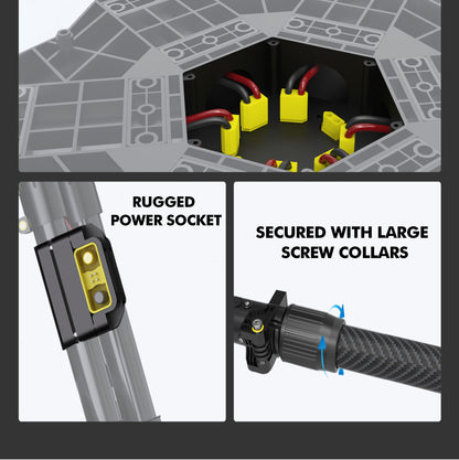 22KG Payload Training Machine Drone Frame UAV Frame With Hobbywing X9 Power System
