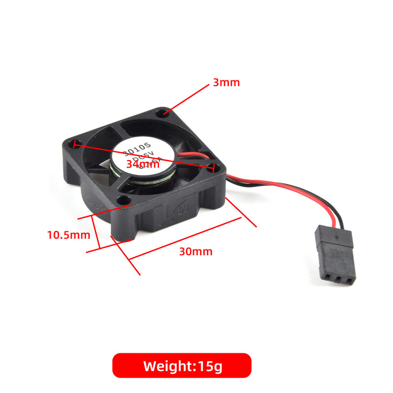 5V 3010 Waterproof Cooling Fan For RC Motor ESC 10000RPM 30*30mm Motor Cooling Fan Power Transfer With Ball Bearing for RC Car