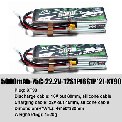 Gres Ace Lithium Polymer Battery for RC Model Aircraft Helicopter