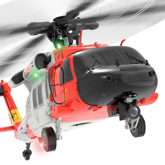 Lingxuinfo RC Helicopter Model with GPS Positioning and Camera, 1/47 F09-S 2.4G 6CH Brushless Direct Drive RC Helicopter for American UH60-Black Hawk Model, Best Outdoor Gift for Kids-RTF Edition