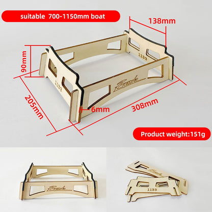 Foldable Wooden Portable Showing Stand Bracket Holder For RC Boat 3 Sizes