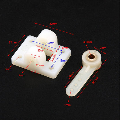 RC Flight Model Front Wheel Steering Seat Base With Steering Arm