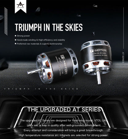 T-MOTOR AT4120 Brushless Motor Long Shaft 250KV 500KV 560KV For RC Airplane